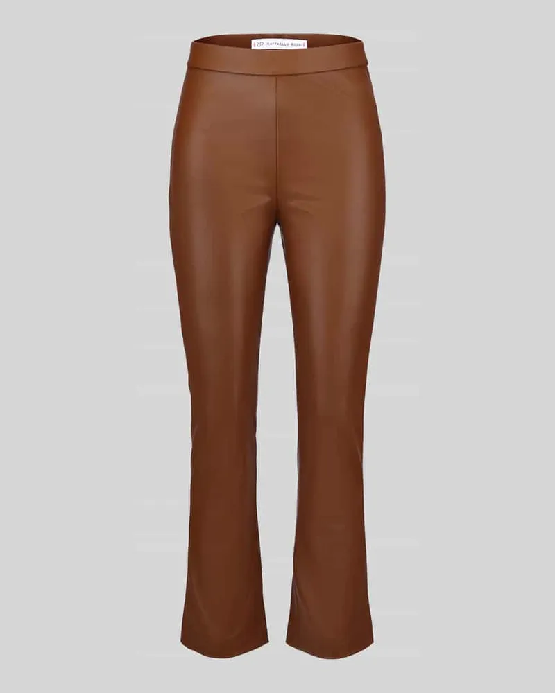 RAFFAELLO ROSSI  Wide Leg Kunstlederhose aus Viskose-Mix Modell 'MACY Camel