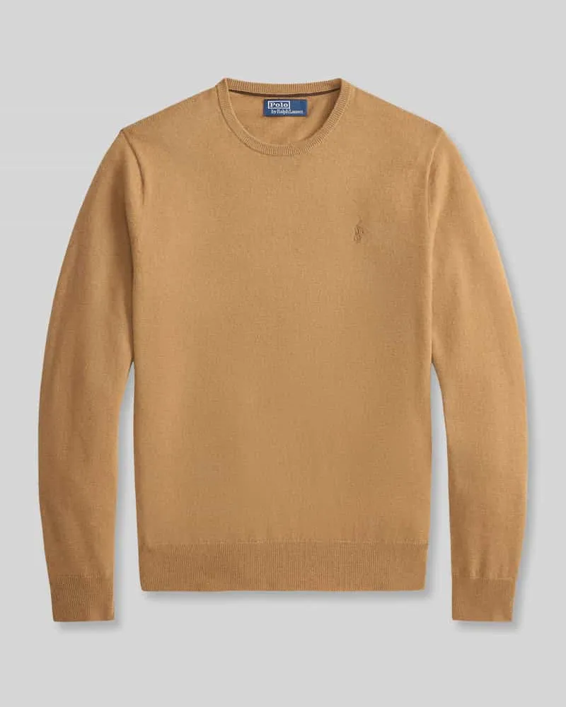 Ralph Lauren Regular Fit Pullover aus reiner Wolle Beige
