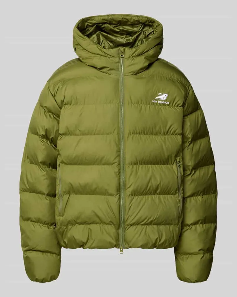 New Balance Steppjacke mit Label-Stitching Modell 'BOSTON Gruen