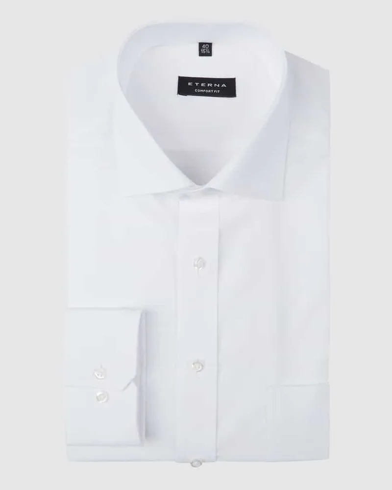 Eterna Comfort Fit Businesshemd aus Popeline Weiss