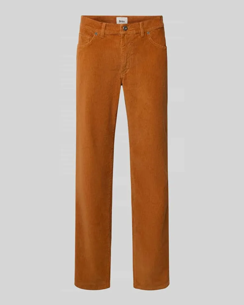 Brax Straight Fit Cordhose aus Baumwoll-Mix Modell 'Mythos Flex Cord Gelb