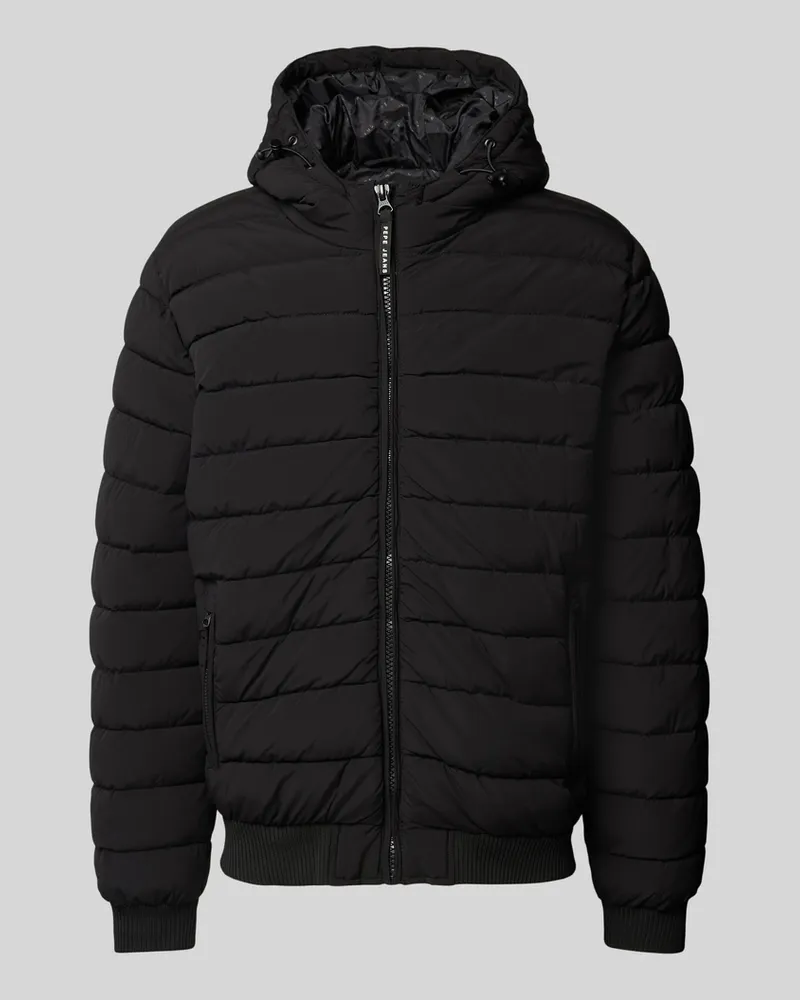 Pepe Jeans Steppjacke mit Reißverschlusstaschen Modell 'Tomek Black