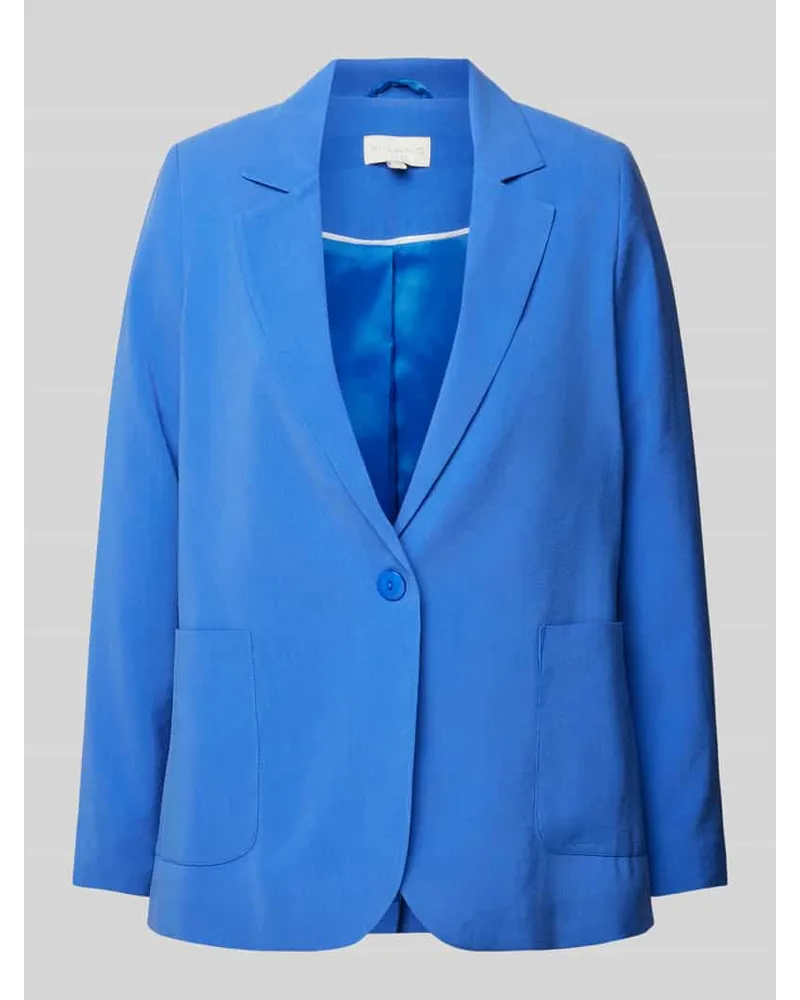 Milano Italy Blazer mit aufgesetzten Taschen Blau