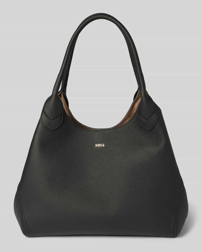 HUGO BOSS Shopper aus Rindsleder Black