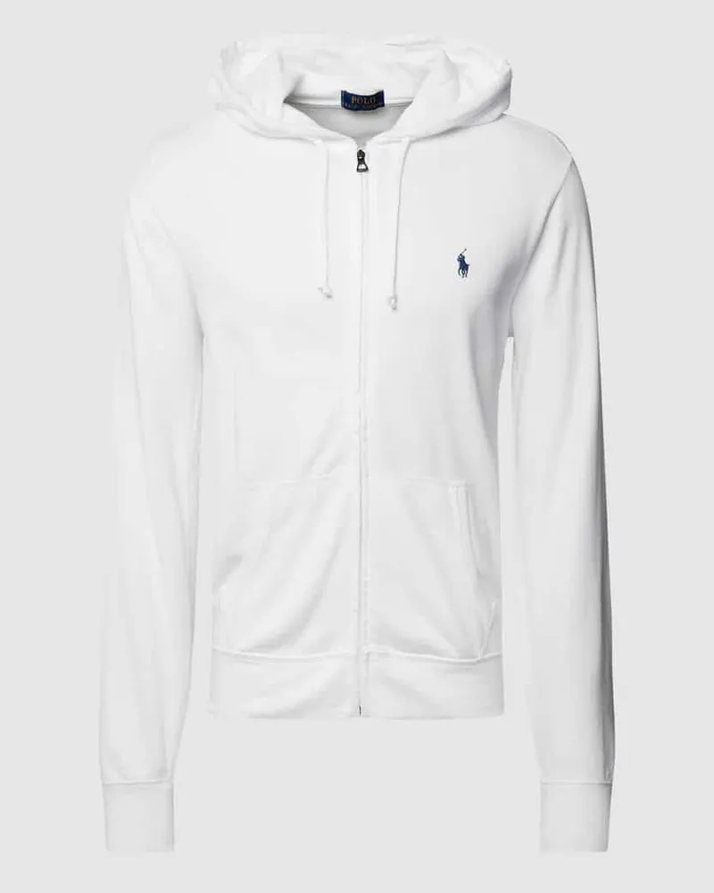 Ralph Lauren Sweatjacke aus reiner Baumwolle Weiss