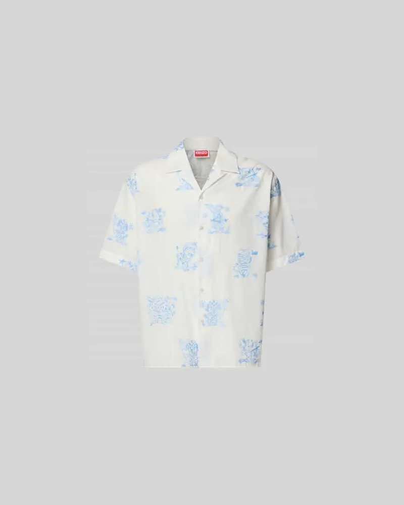 Kenzo Freizeithemd mit Allover-Motiv-Stitching Weiss