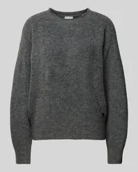 Pepe Jeans Strickpullover mit Rundhalsausschnitt Modell 'IRMA Anthrazit