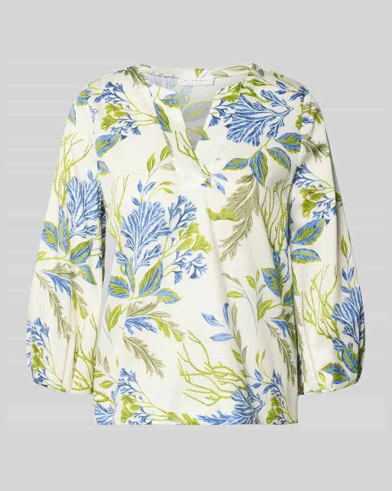 Eterna Bluse mit 3/4-Arm und Tunikakragen Offwhite