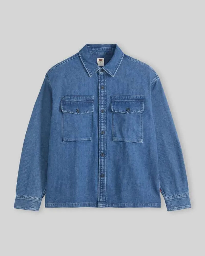 Levi's Relaxed Fit Jeanshemd aus reiner Baumwolle Blau