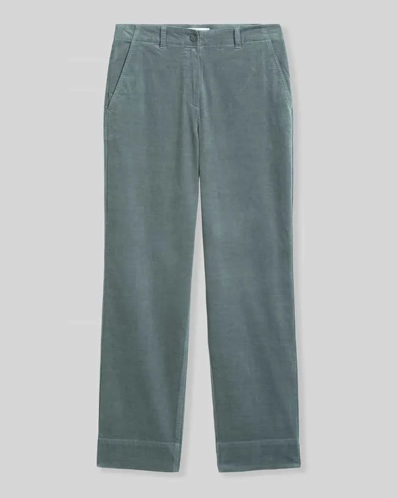 Marc O'Polo Straight Fit Cordhose aus Baumwoll-Mix Modell 'LANDE WIDE Aqua
