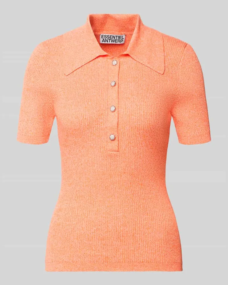 Essentiel Slim Fit Poloshirt aus Baumwoll-Mix Modell 'JABRIC Orange