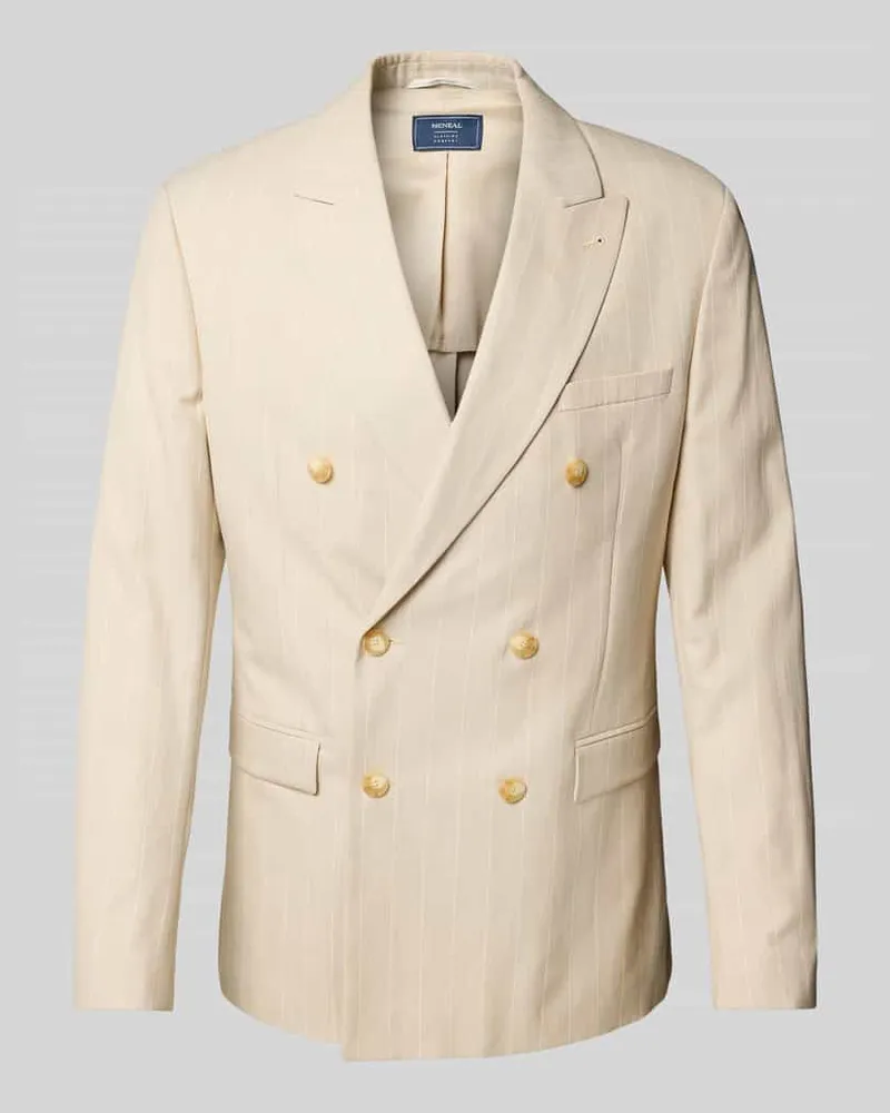 McNeal Slim Fit Sakko mit Brustleistentasche Beige