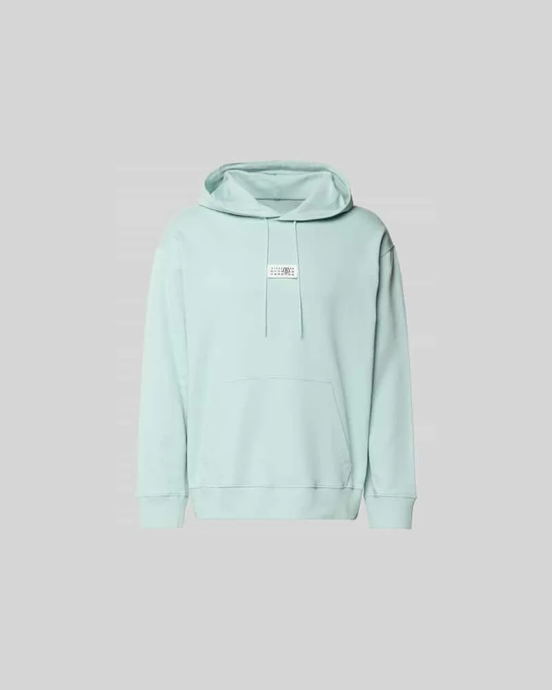 Maison Margiela Regular Fit Hoodie mit Logo-Detail Helltuerkis