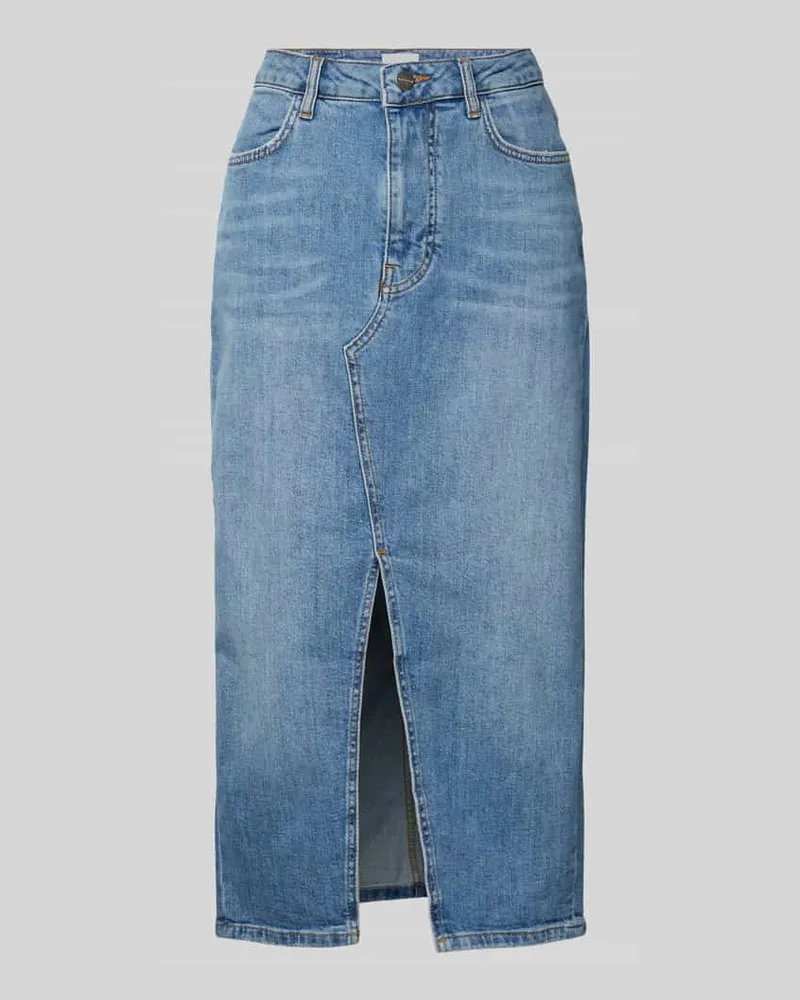 Rich&Royal Jeansrock mit Eingrifftaschen Hellblau