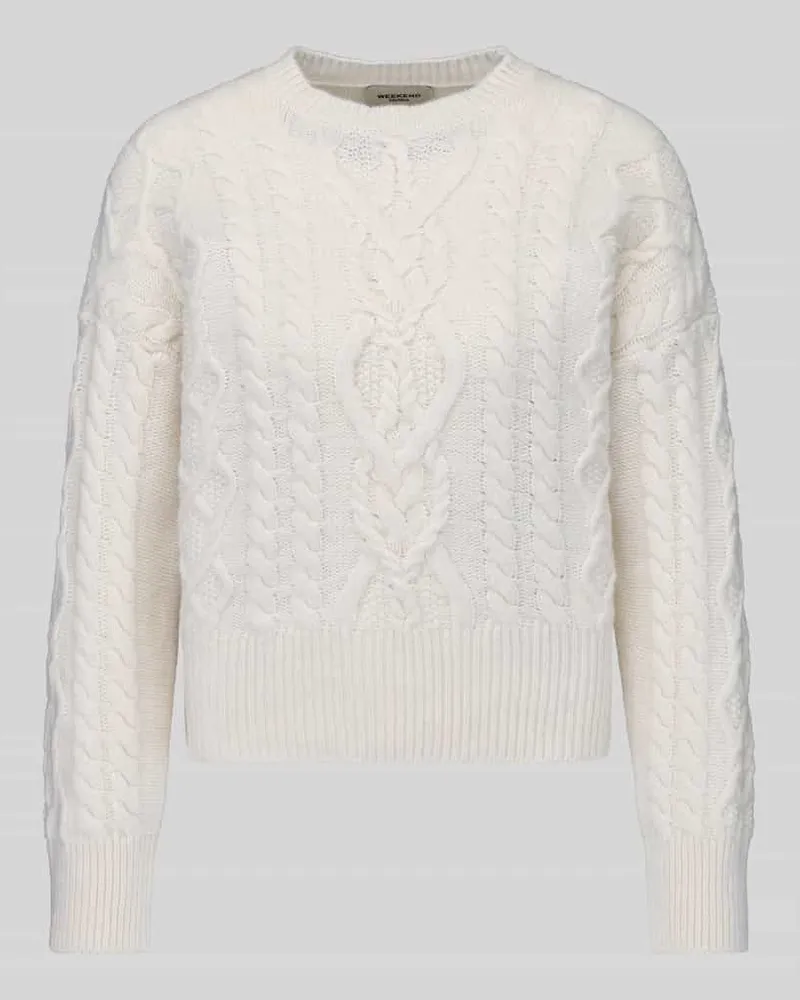 Max Mara Regular Fit Pullover aus reiner Schurwolle Modell 'ALBEN Offwhite