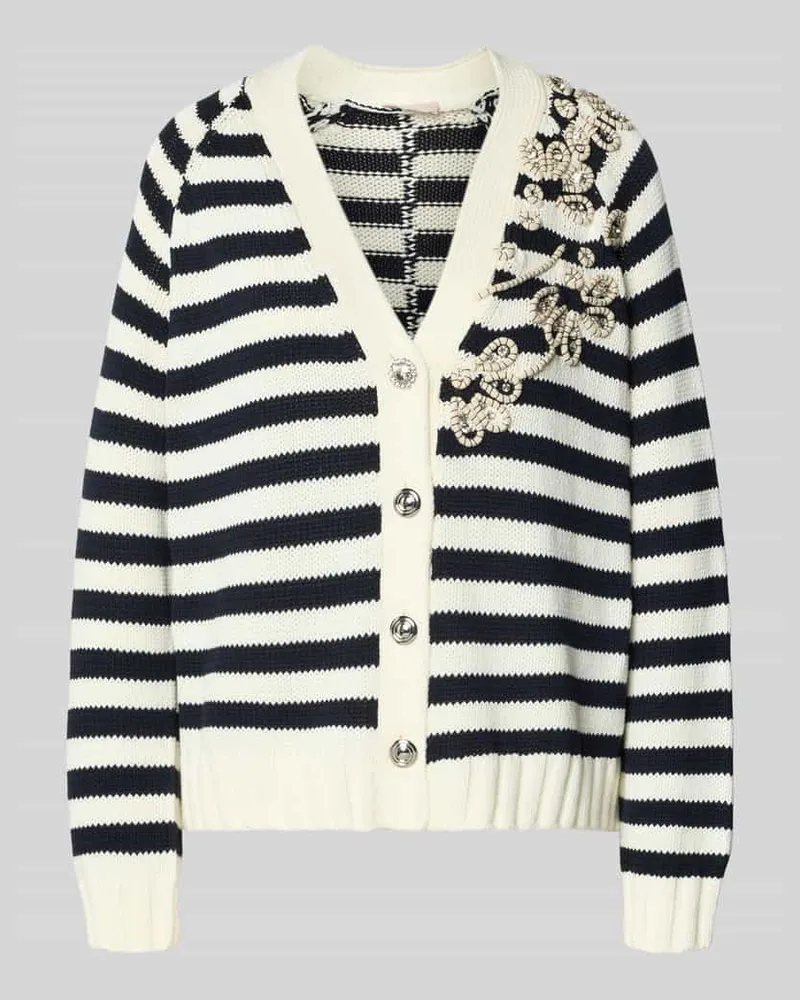 Liu Jo Relaxed Fit Cardigan mit Ziersteinbesatz Marine