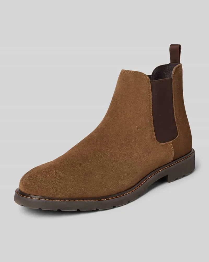 Digel Chelsea Boots mit elastischem Einsatz Modell 'Sinclair Mittelbraun