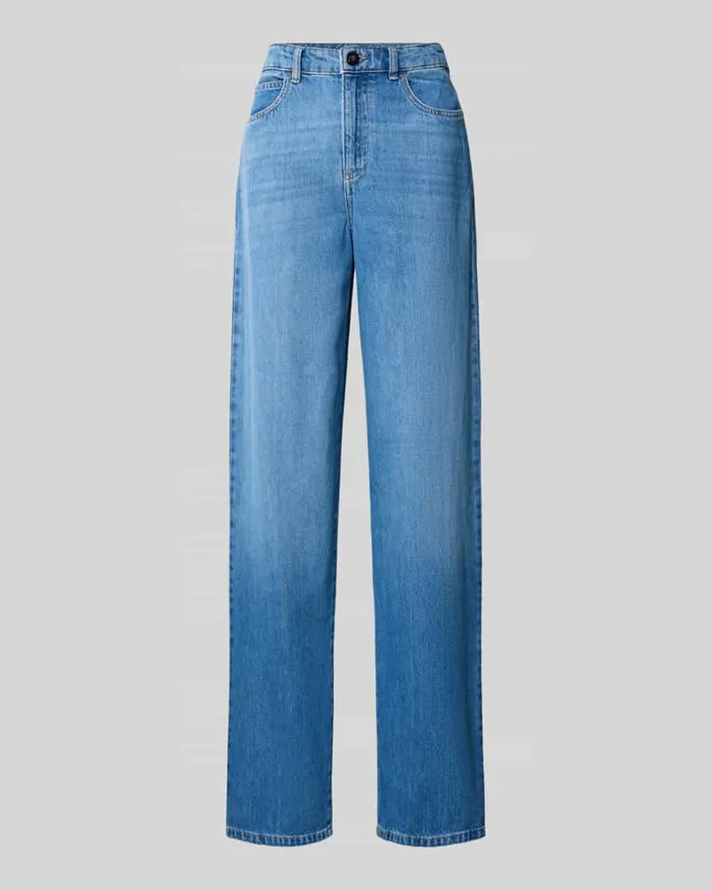 Emporio Armani Wide Leg Jeans mit Eingrifftaschen Blau