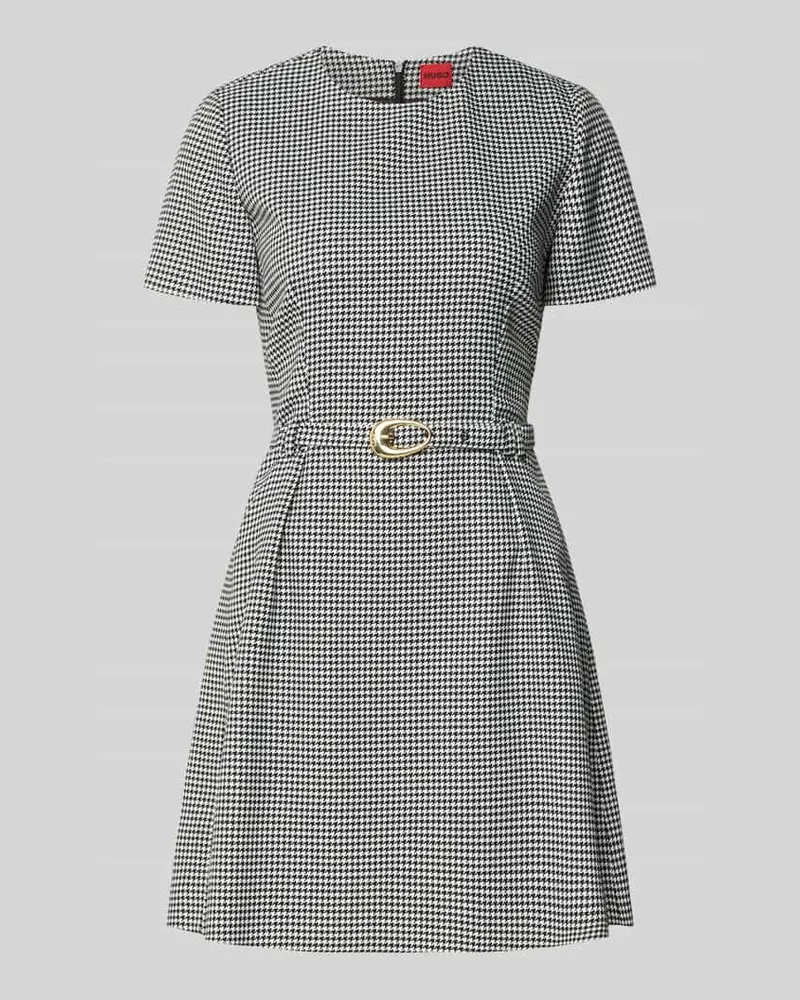 HUGO BOSS Tailliertes Etuikleid aus Viskose-Mix Modell 'KIMISE Black