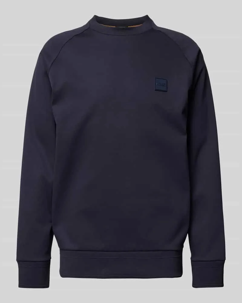 HUGO BOSS Sweatshirt mit Label-Badge Modell 'Stadler 82 Marine