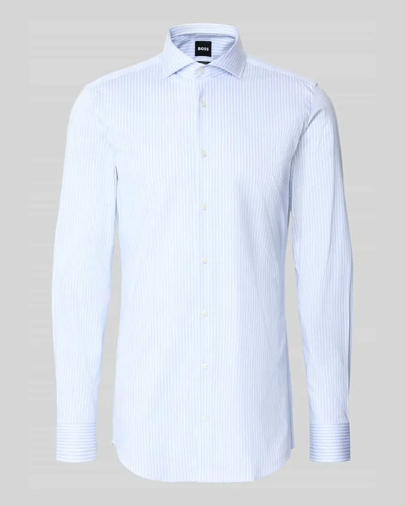 HUGO BOSS Slim Fit Businesshemd mit extra langem Arm Modell 'H-HANK Bleu