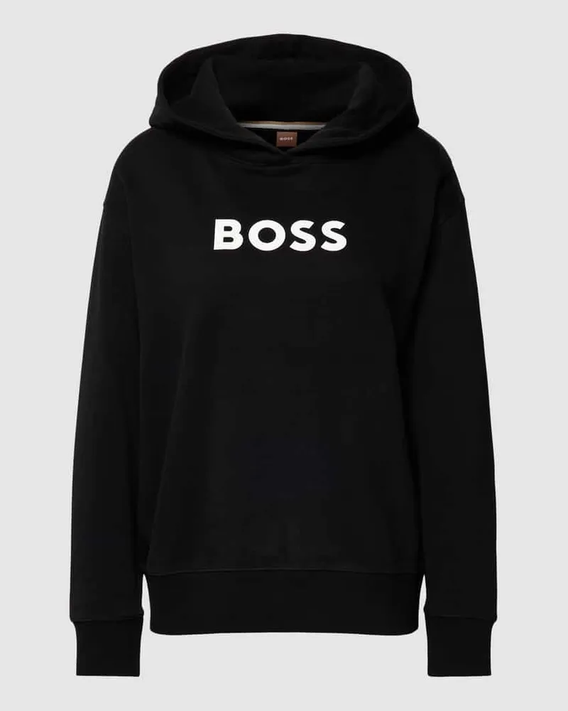 HUGO BOSS Hoodie mit Label-Print Modell 'EDELIGHT Black