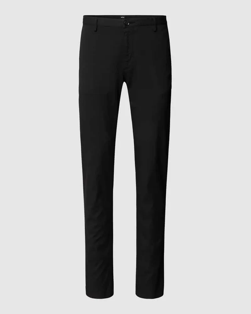 HUGO BOSS Slim Fit Chino mit Stretch-Anteil Modell 'Rice Black
