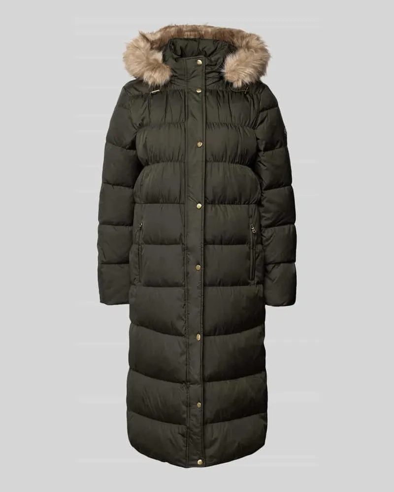 Ralph Lauren Steppmantel mit Kapuze und Reißverschlusstaschen Oliv