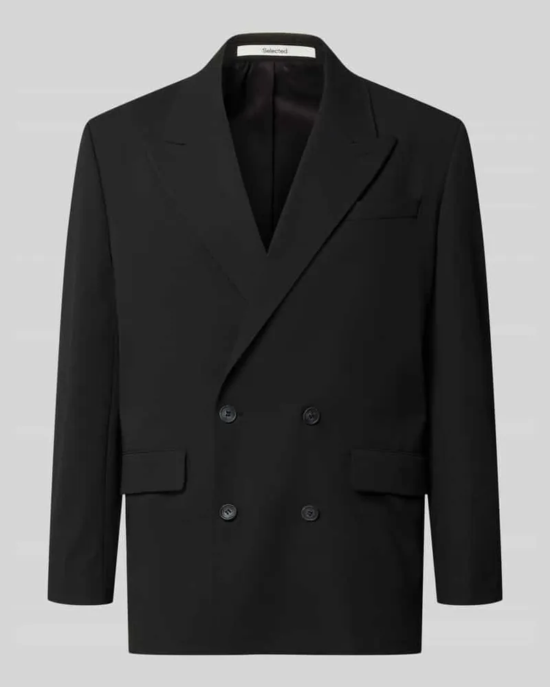 Selected Relaxed Fit Sakko mit Viskose-Anteil Modell 'RELAXED-LIAM Black