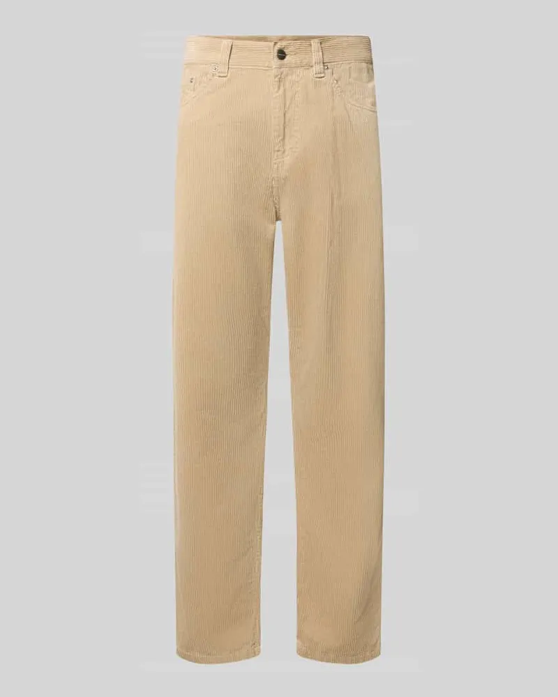 Carhartt WIP Straight Fit Hose aus reiner Baumwolle in Cord-Optik Beige
