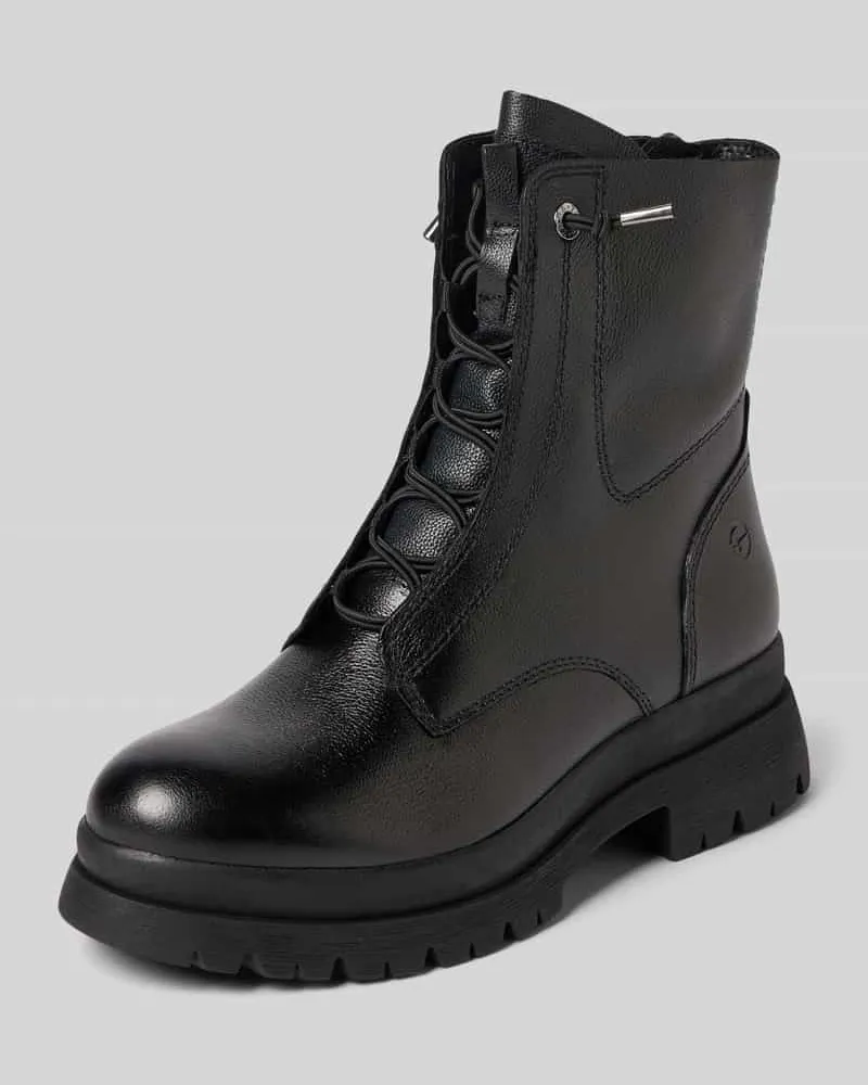Tamaris Stiefel aus Leder-Mix Black