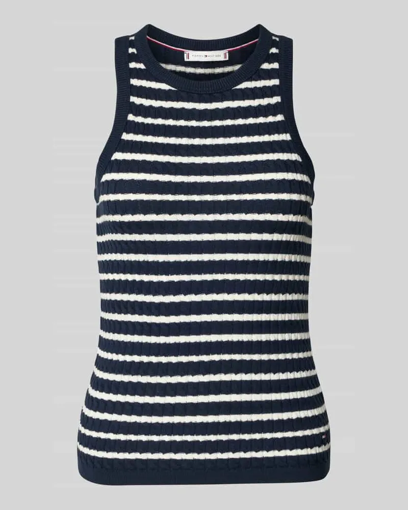Tommy Hilfiger Slim Fit Pullunder aus reiner Baumwolle Marine