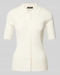 Ralph Lauren Strickshirt mit durchgehender Knopfleiste Modell 'DAENA Offwhite