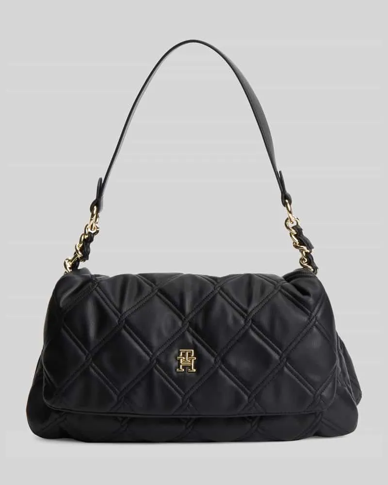 Tommy Hilfiger Henkeltasche mit Ketten-Details und Logo-Detail Black