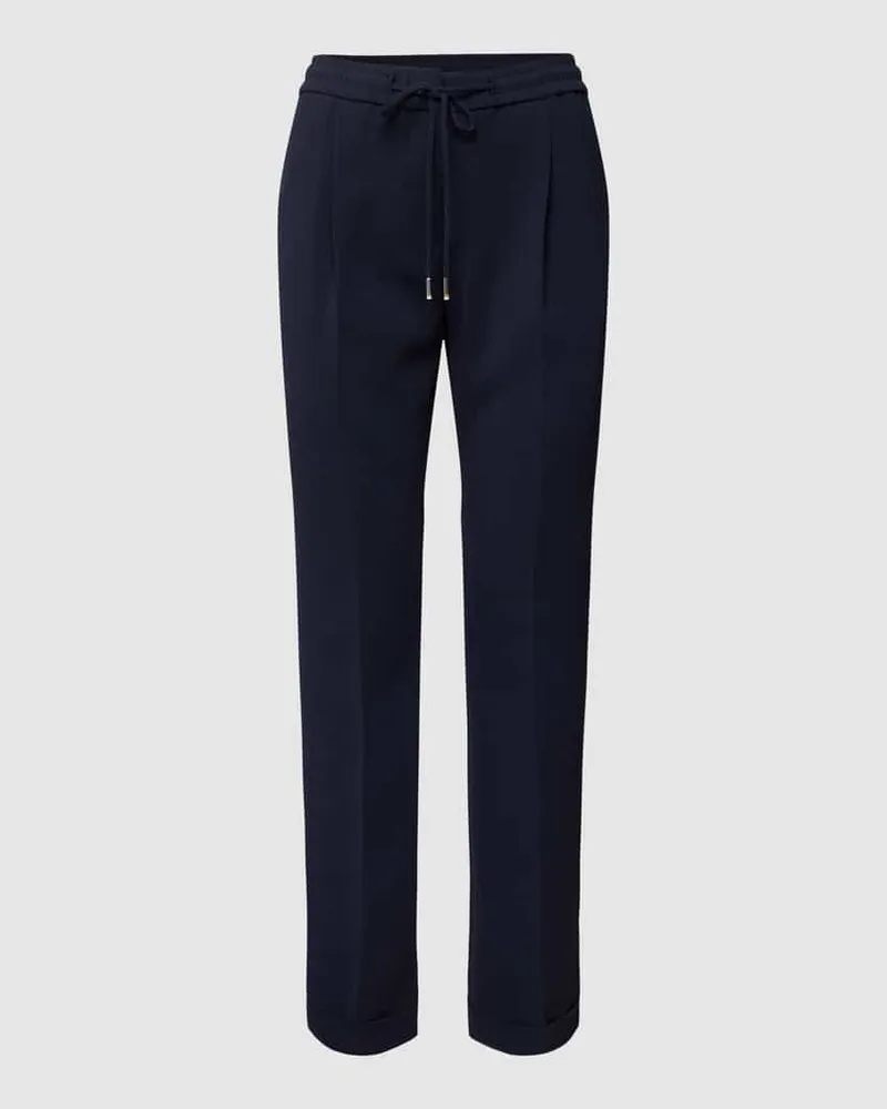 HUGO BOSS Regular Fit Bundfaltenhose mit elastischem Bund Modell 'Tariyana Marine