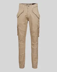 Alpha Industries Cargohose mit Label-Details Modell 'COMBAT Sand