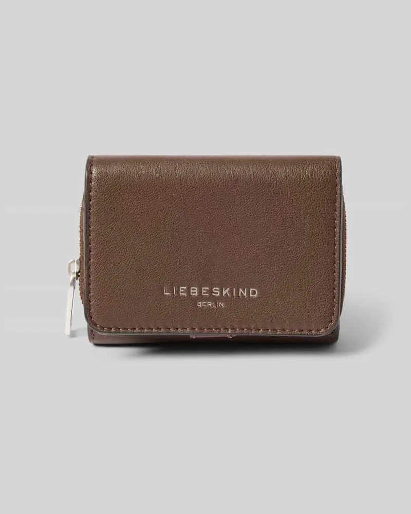 Liebeskind Portemonnaie mit Label-Detail Modell 'PABLITA Dunkelbraun