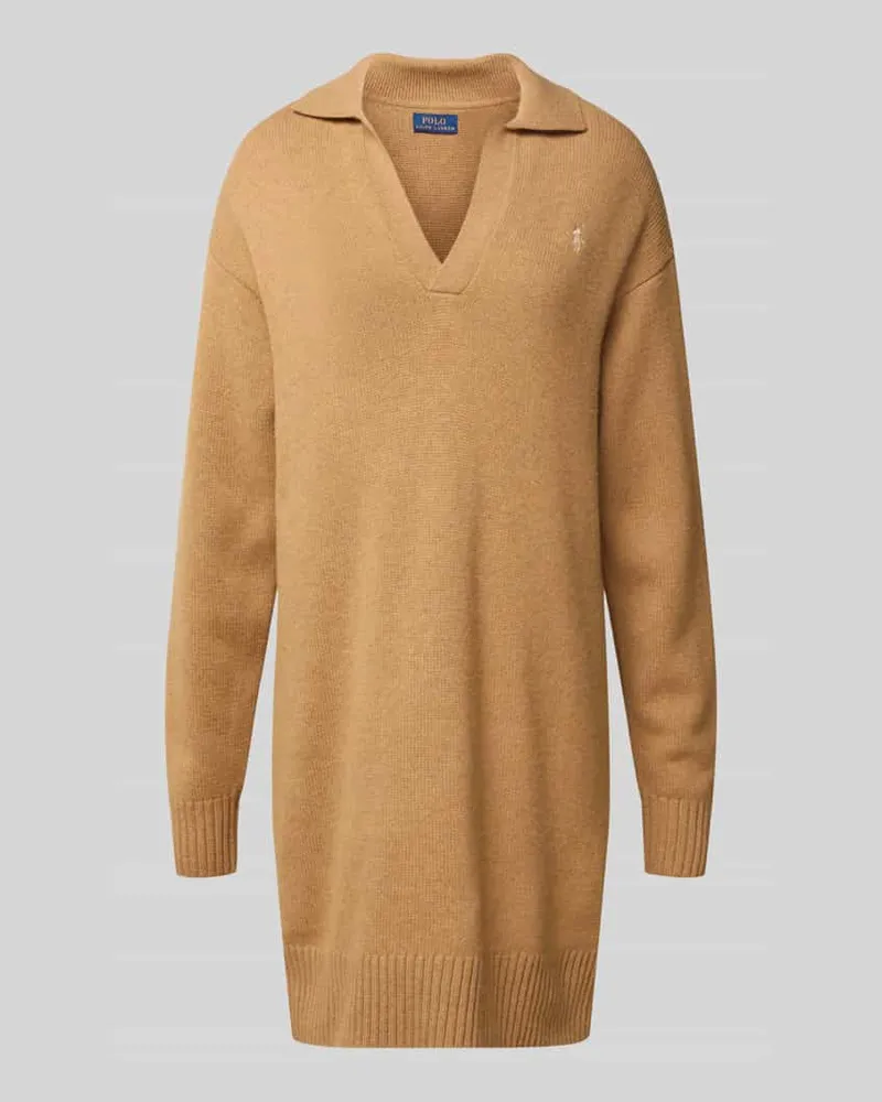 Ralph Lauren Wollkleid mit Logo-Stitching Camel