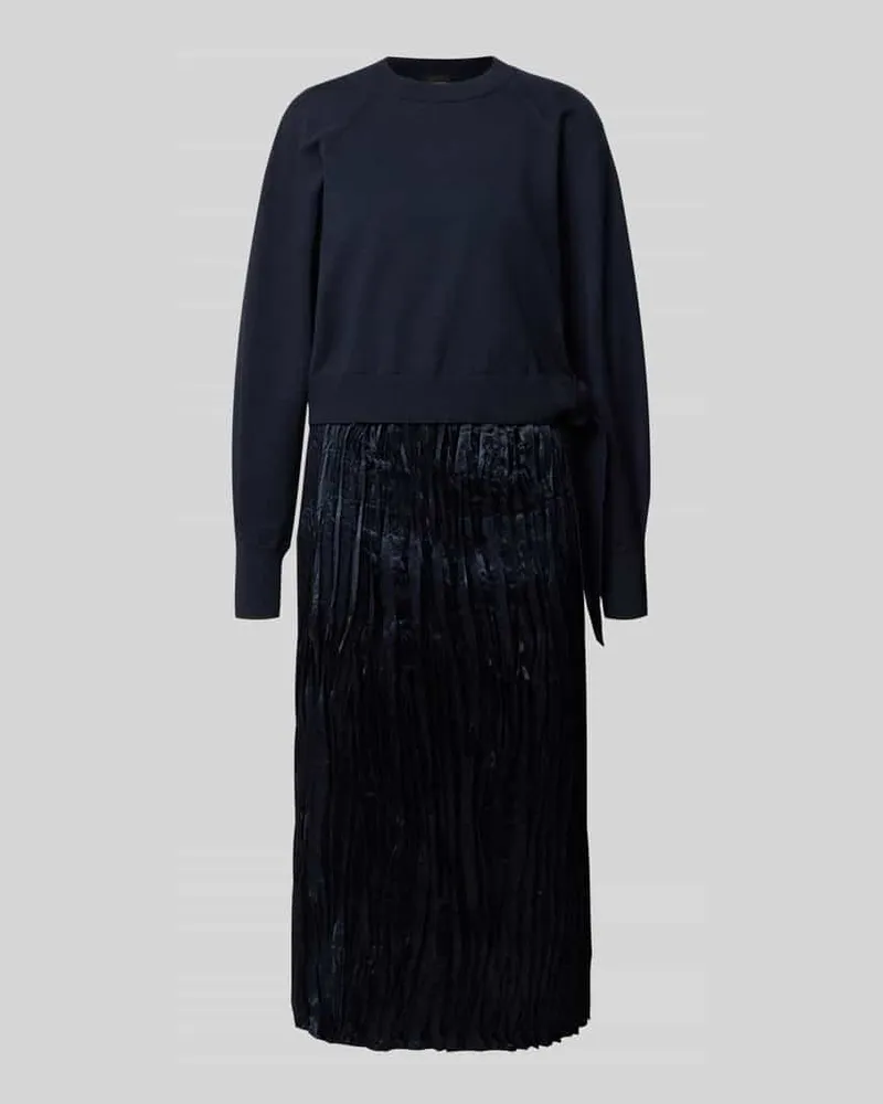 HUGO BOSS Tailliertes Freizeitkleid aus Viskose-Mix Modell 'FIOLETTA Marine