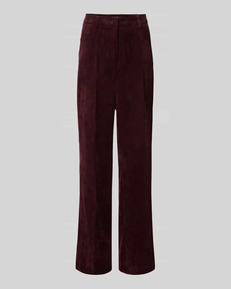 Cambio Regular Fit Cordhose mit angedeuteten Taschen Modell 'AMELIE Pflaume