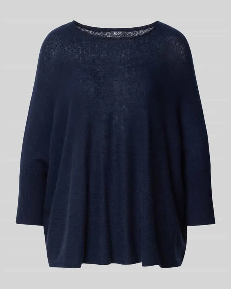 JOOP! Strickpullover aus Kaschmir mit 3/4-Arm Dunkelblau