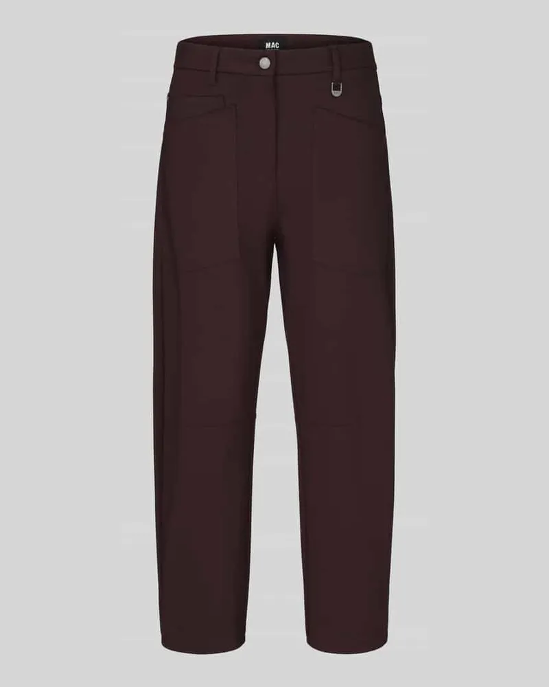 MAC Jeans Gerade Hose mit Gürtelschlaufen Modell 'Baggy Smart Dunkelbraun