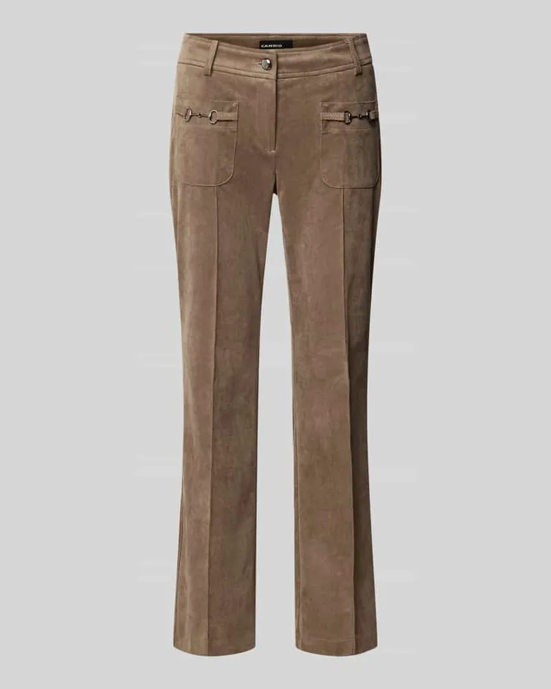 Cambio Hose in Leder-Optik Modell 'FARAH PATACHED POCKET Mud