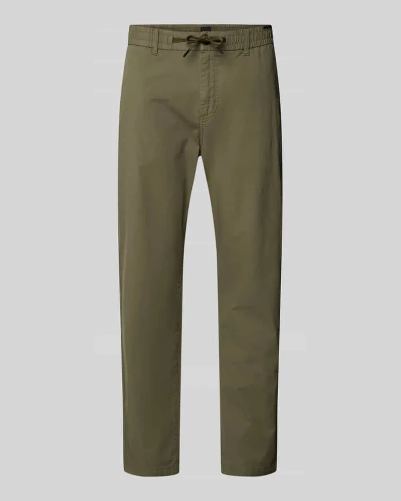 HUGO BOSS Tapered Fit Chino aus Baumwoll-Mix Khaki