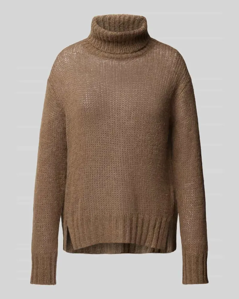 JOOP! Strickpullover mit Rollkragen Oliv