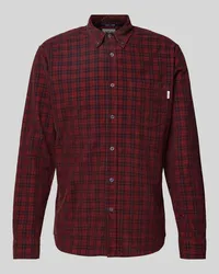 Pepe Jeans Regular Fit Freizeithemd mit Button-Down-Kragen Modell 'Marel Rot