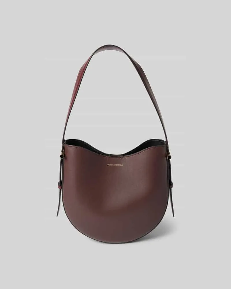 Victoria Beckham Handtasche mit Label-Print Dunkelrot