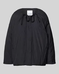 Yves Salomon Steppjacke mit Rundhalsausschnitt Black