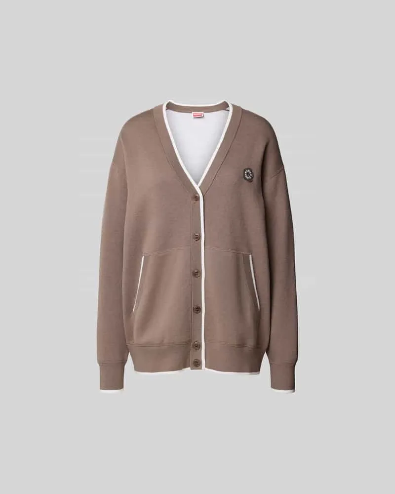 Kenzo Oversized Jacke aus Woll-Mix Taupe