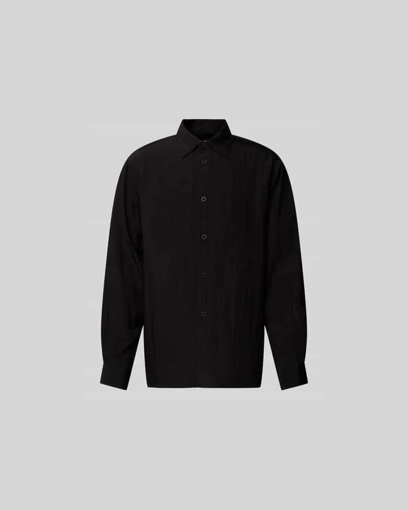 Won Hundred Freizeithemd mit Kentkragen Black